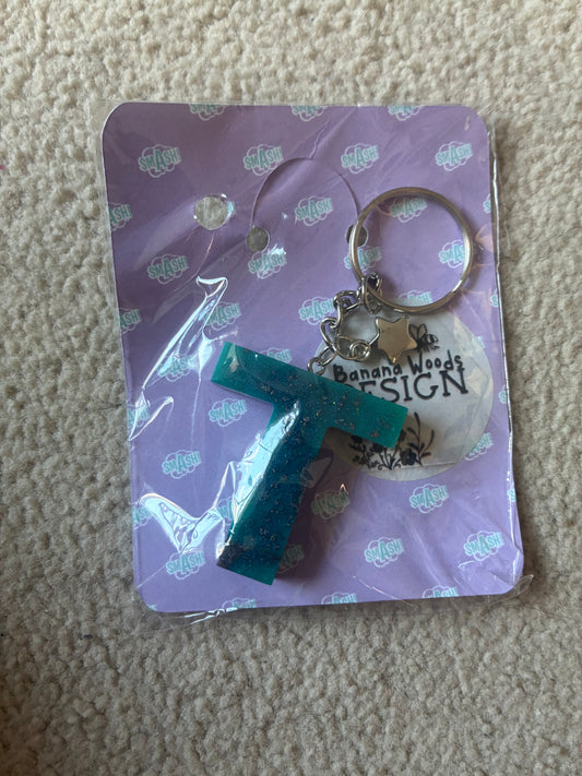 T Resin initial keyring