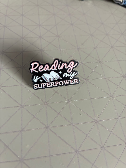 Reading is my Superpower Pin badge