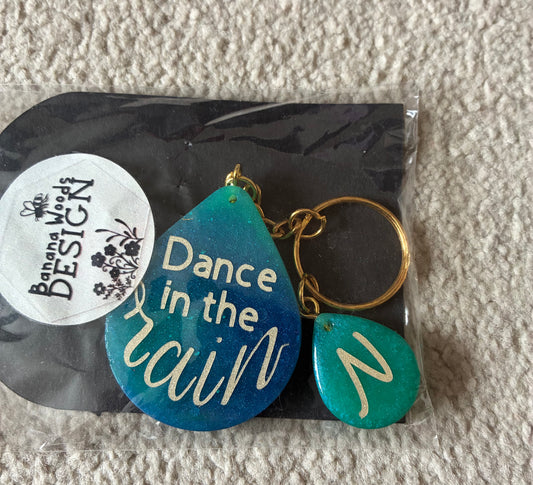 dance in the rain Resin keyring