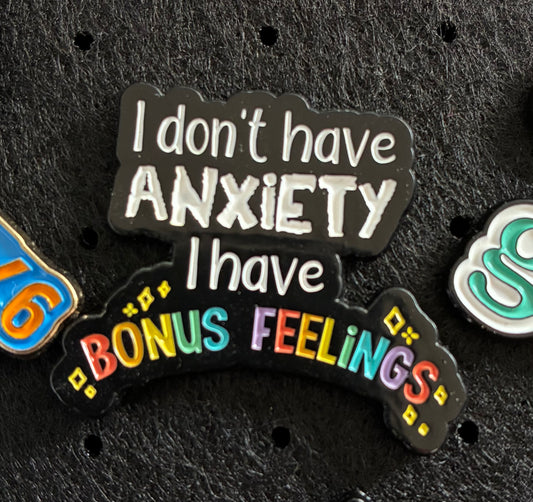 Bonus feelings pin badge