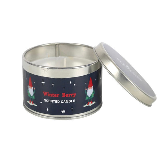 Winter Berry Gnome Candle