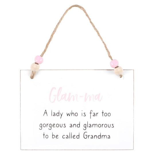 Glam-ma Grandma Hanging Sign