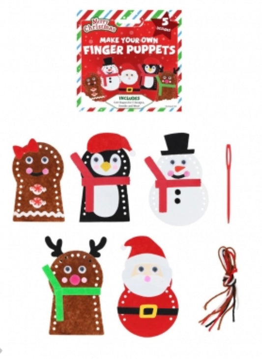 Make Your Own Finger Puppet x5 Christmas Set