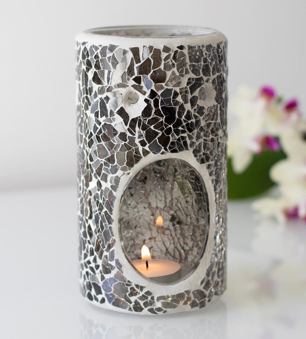 Gunmetal Sparkle Crackle Oil Burner