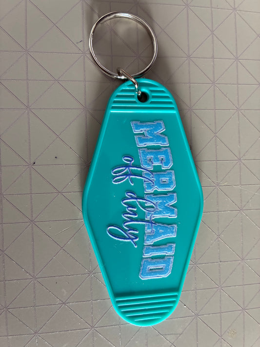 Mermaid off duty Motel keyring