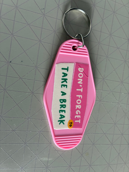 ) Take a break Motel keyring
