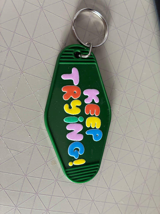 Keep trying Motel keyring
