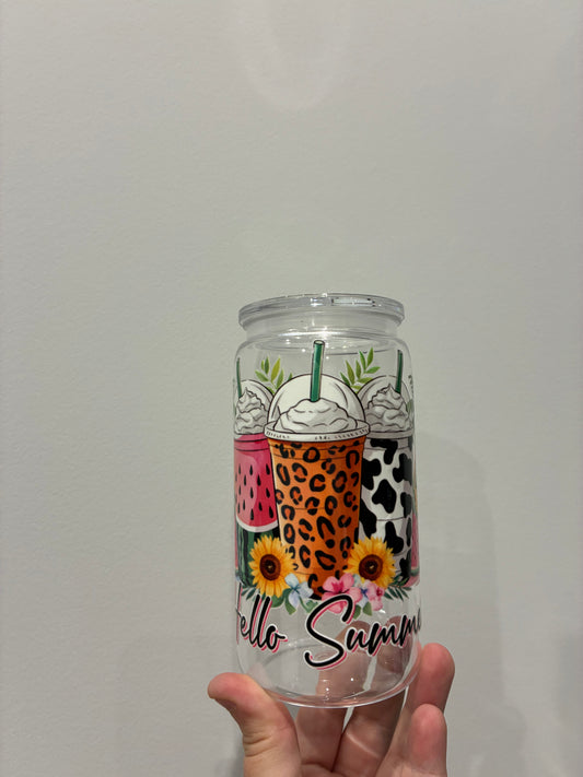 Hello Summer Plastic Libby can 16oz