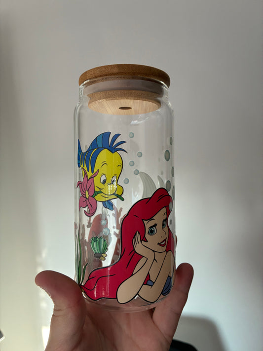 Mermaid Libby can 16oz glass