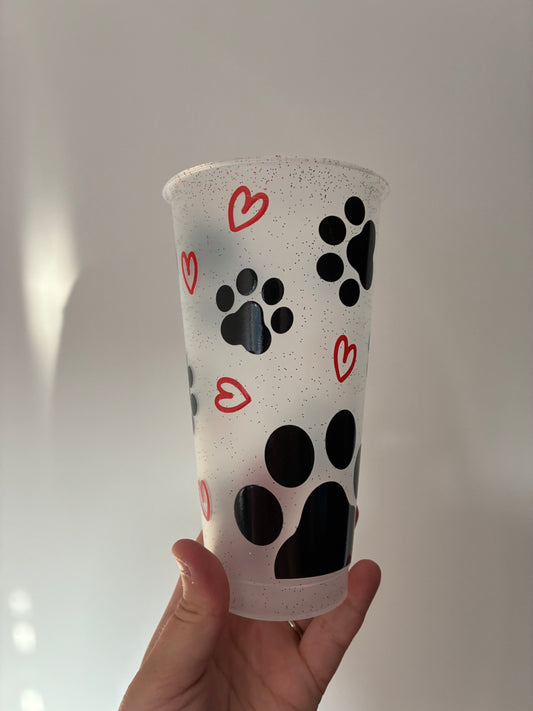 Paw print Cold cup 20oz