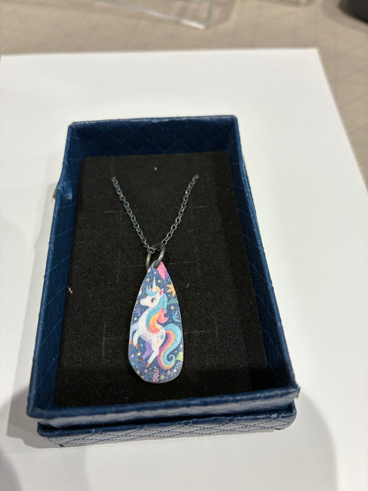 Unicorn Unique handmade polymer clay necklace