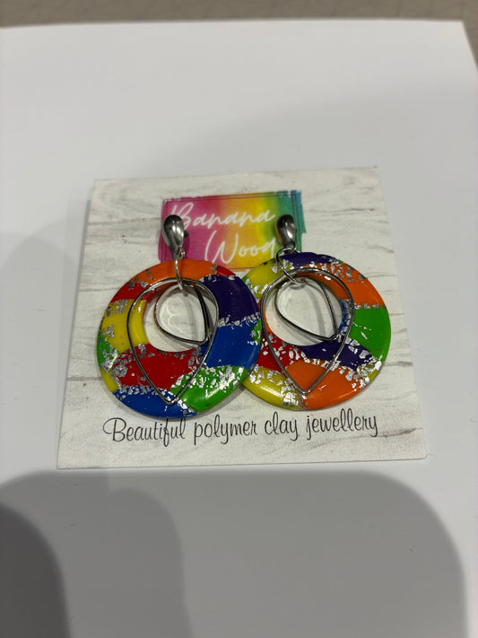 Unique handmade polymer clay earrings