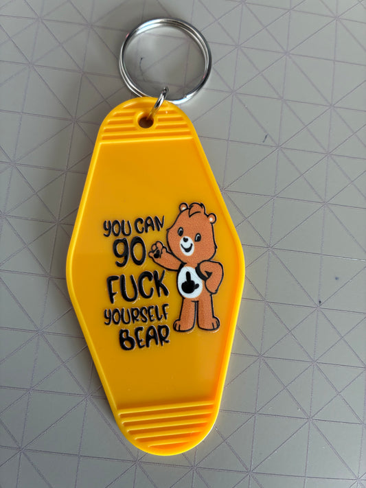 You can go f*ck yourself bear Motel keyring