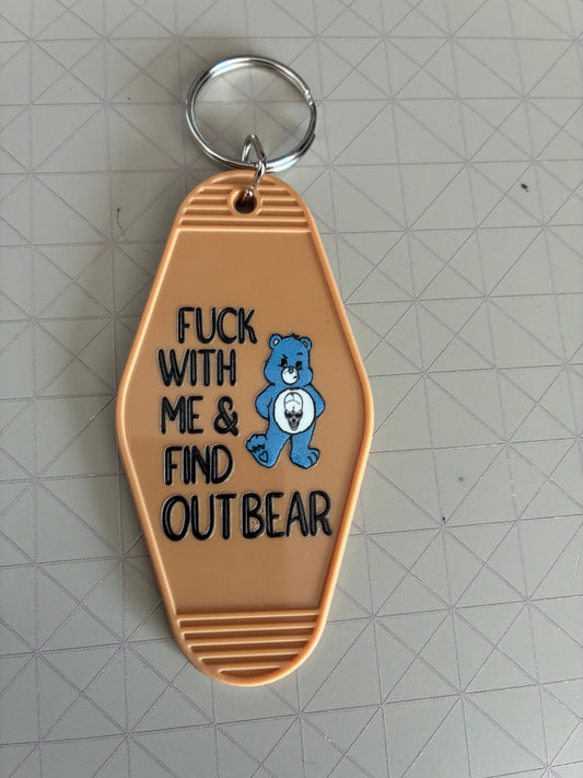 F*ck with me and find out Motel keyring