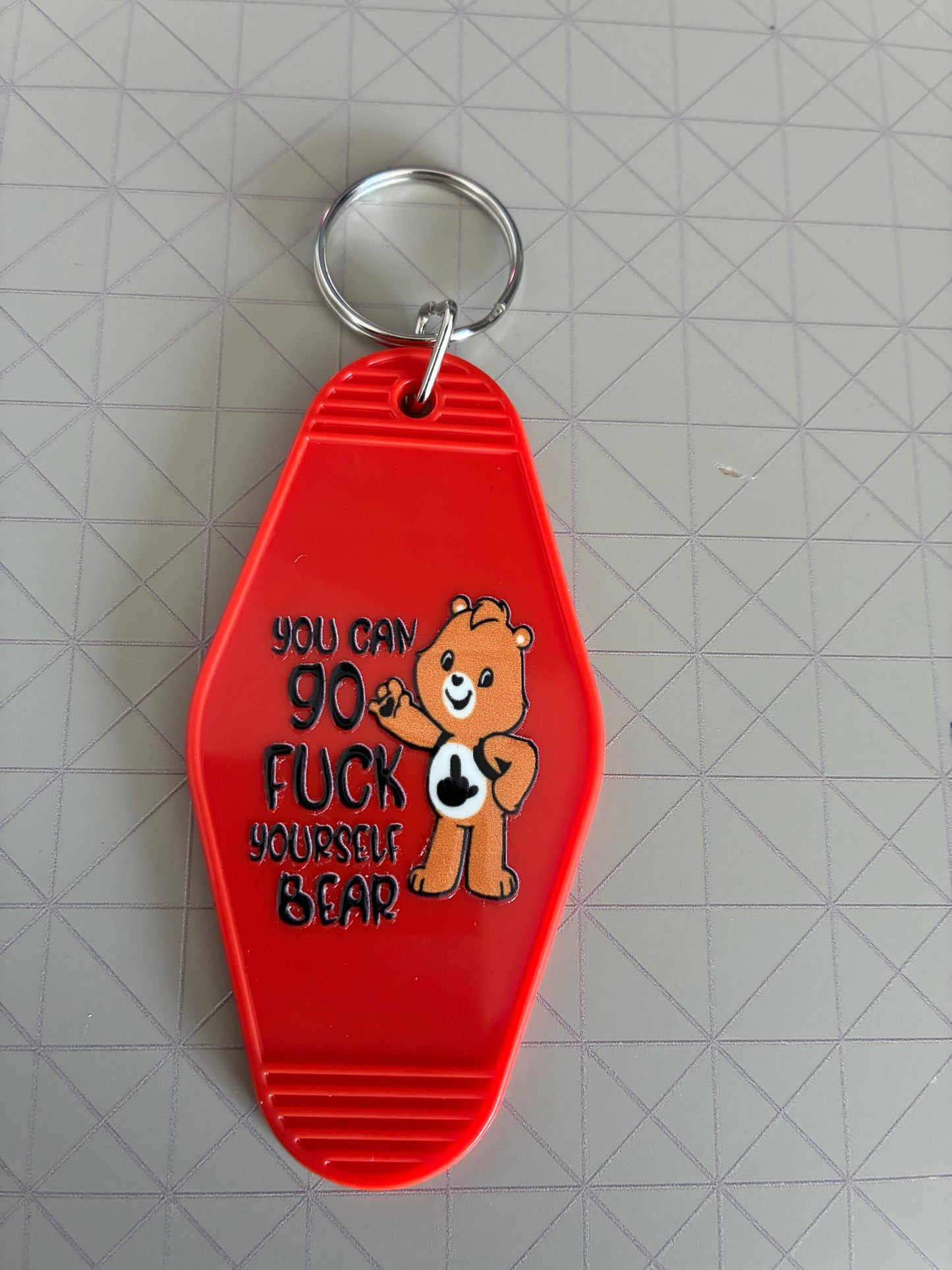 You can go and f*ck yourself bear Motel keyring