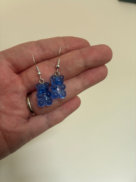 Blue Gummy Bear Earrings