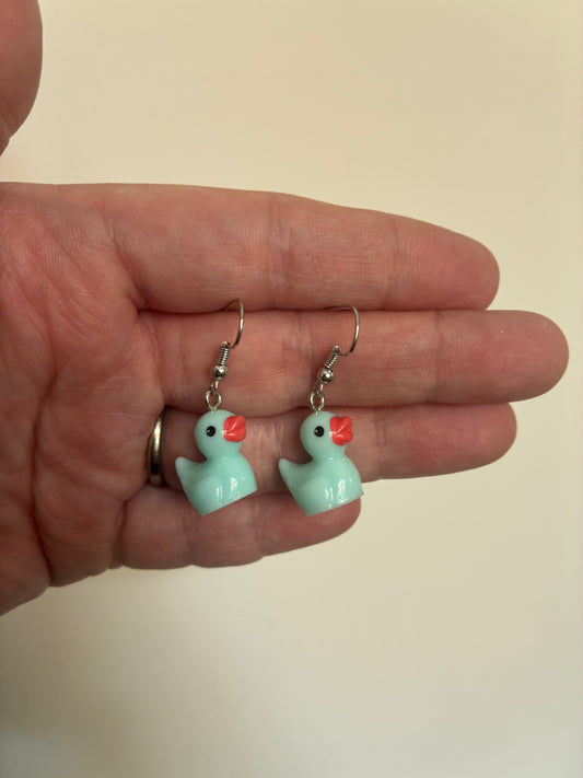 Blue duck Earrings