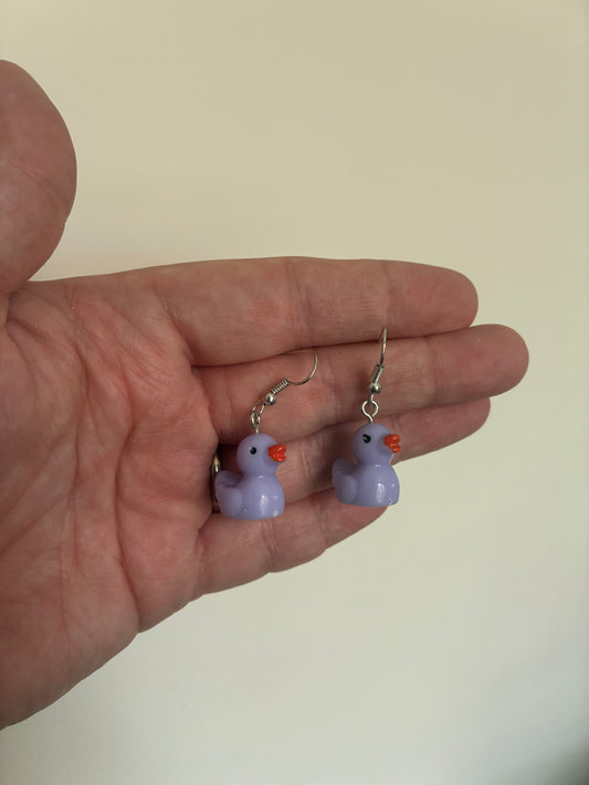 Purple duck Earrings