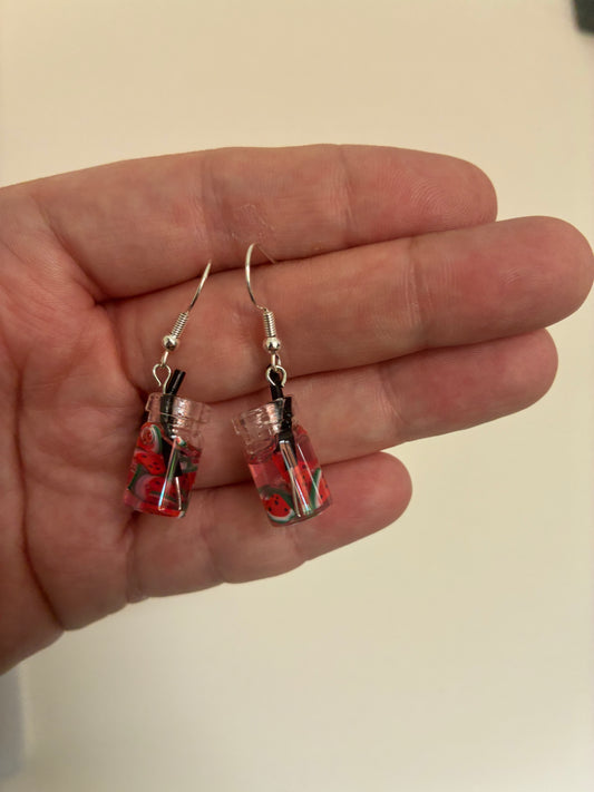 Watermelon drink Earrings