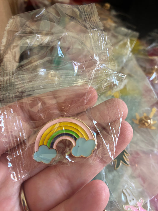 Rainbow and cloud Pin badge