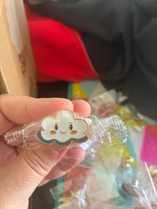 Smiley Cloud Pin badge