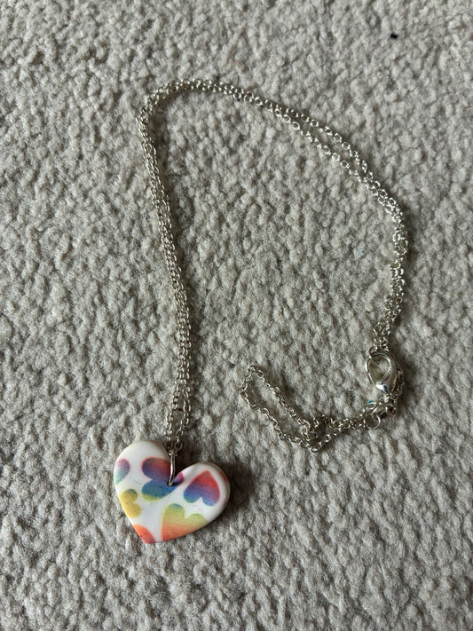 Unique handmade polymer clay necklace
