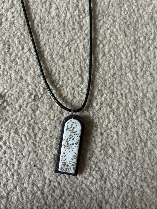 Unique handmade polymer clay necklace