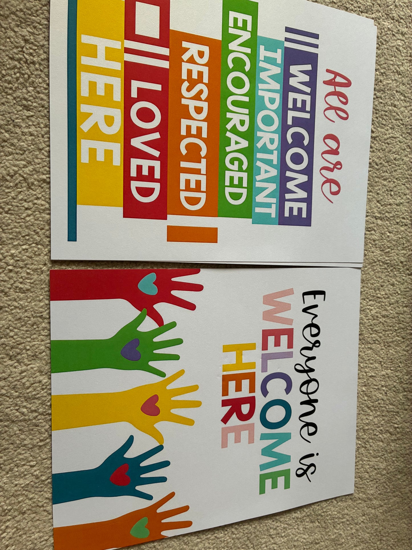 Set of 6 posters- rainbow