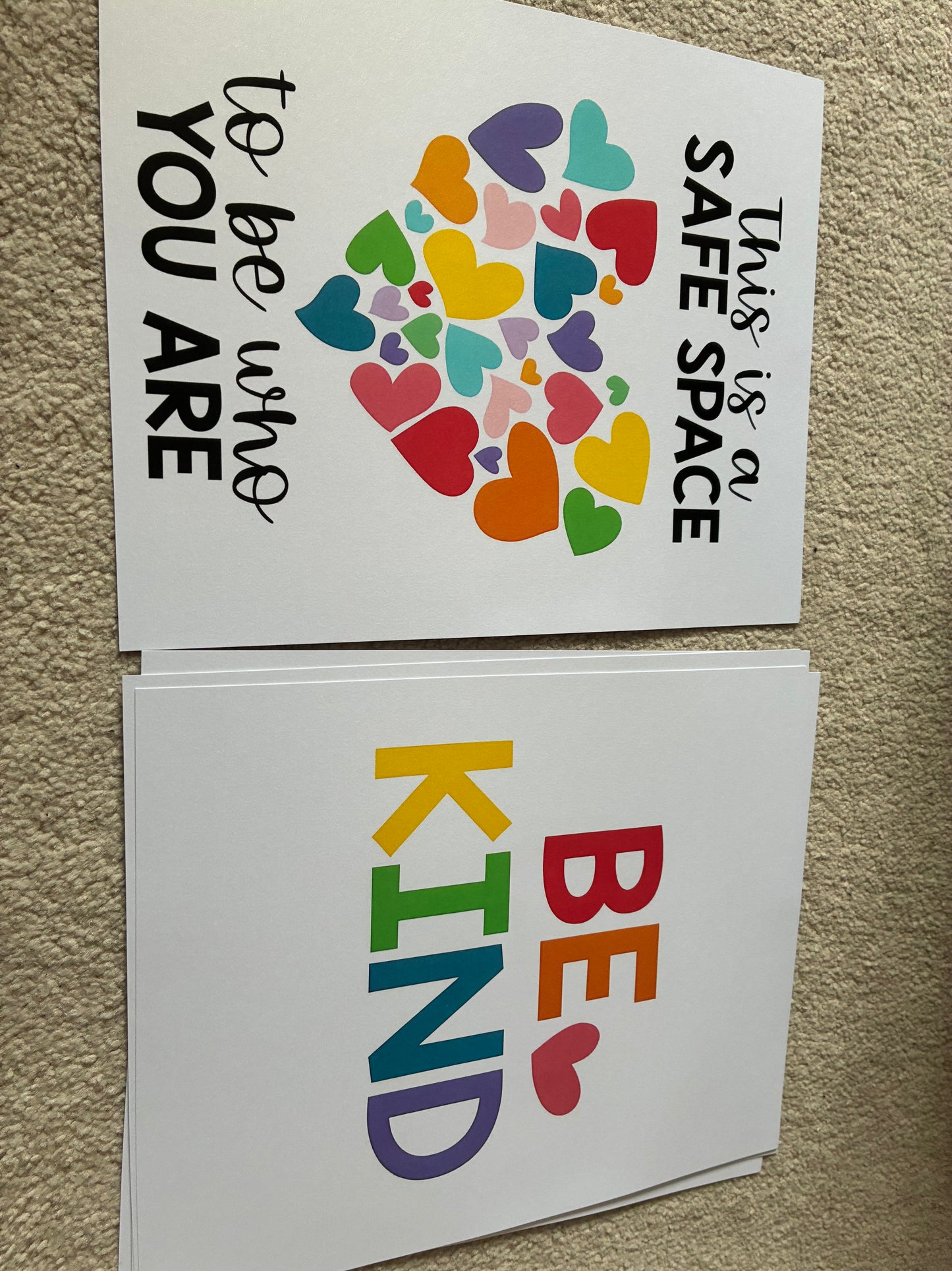 Set of 6 posters- rainbow