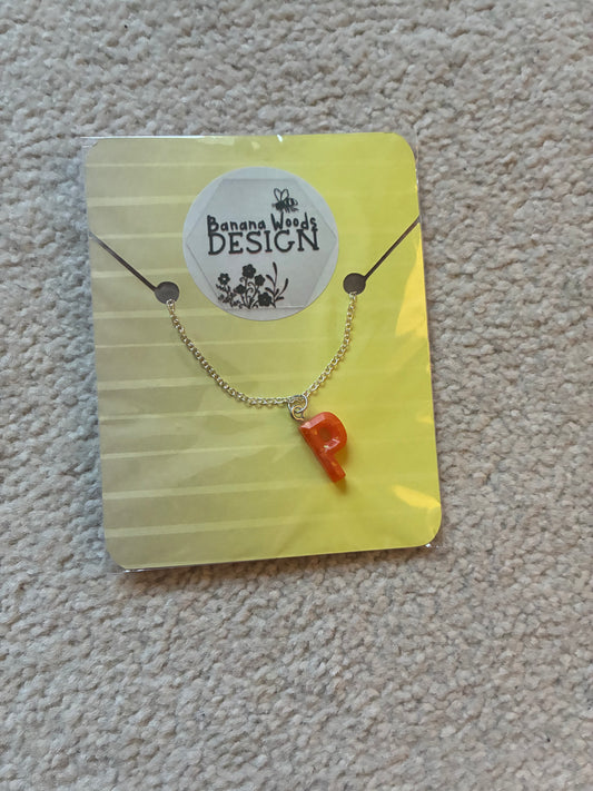 P initial Resin pendant necklace