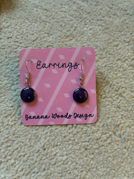 Purple Resin earrings
