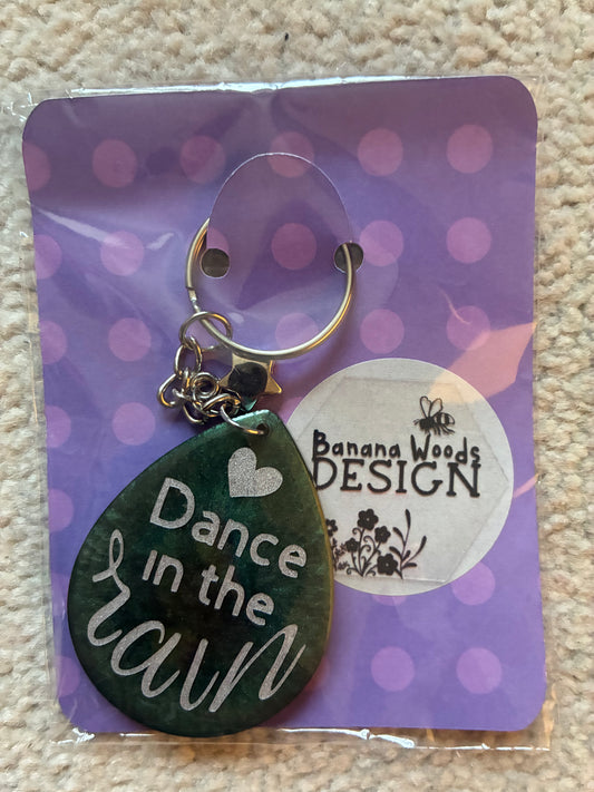 Dance in the rain Resin keyring