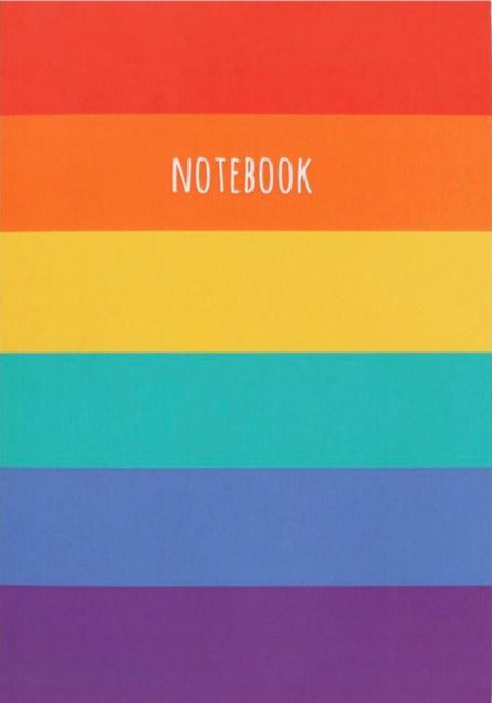 Rainbow Notebook A5- with rainbow edged pages