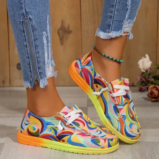 Women's Rainbow Canvas Shoes