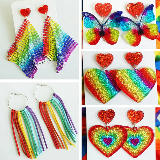 Rainbow Pride Acrylic Earrings