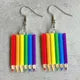 Rainbow Pencils dangling earrings