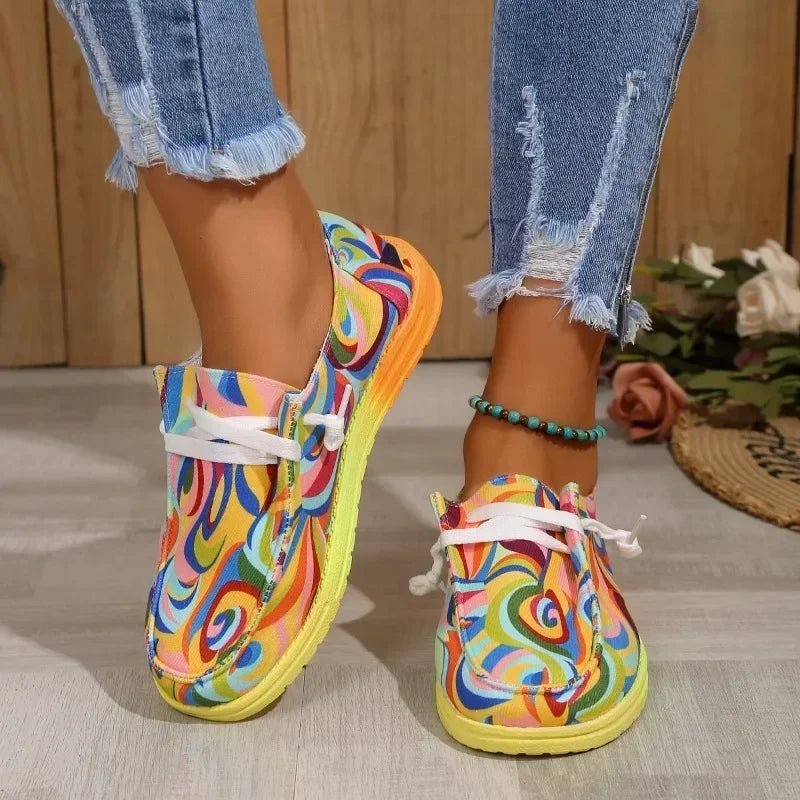 Women's Rainbow Canvas Shoes