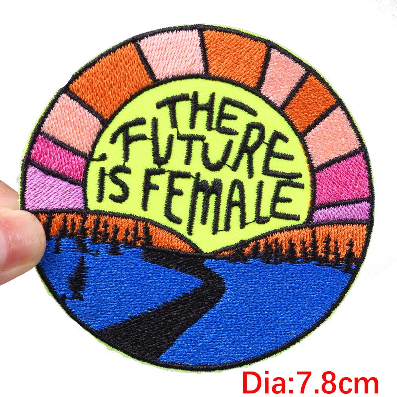 Cartoon Rainbow Embroidery Iron On Patches