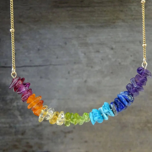 Seven Chakra Crystal Necklace