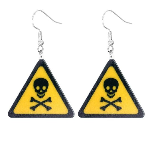 Toxic Signage Dangle Earrings