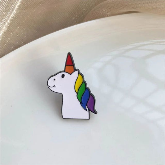 Rainbow Unicorn pin badge