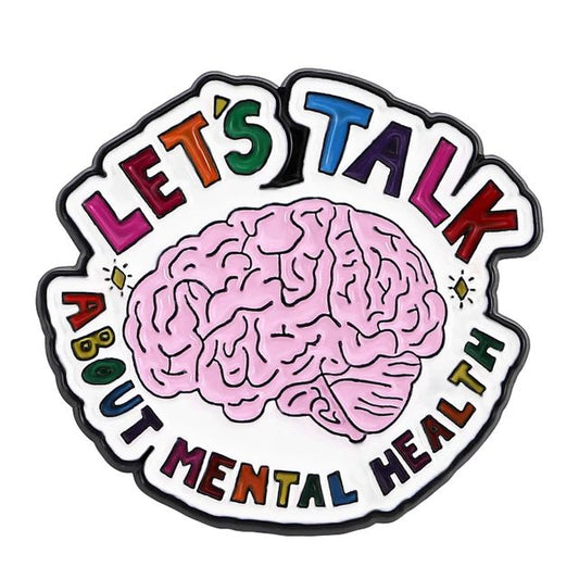 Let's Talk About Mental Health pin badge