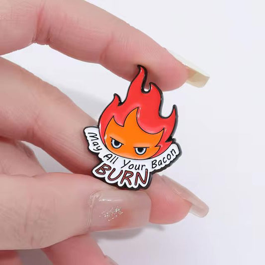 May all your bacon burn Pin Badge