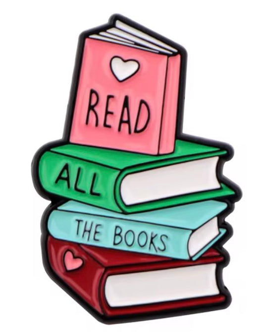 Read All The Books enamel pin badge