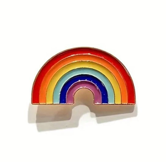 Rainbow enamel pin badge